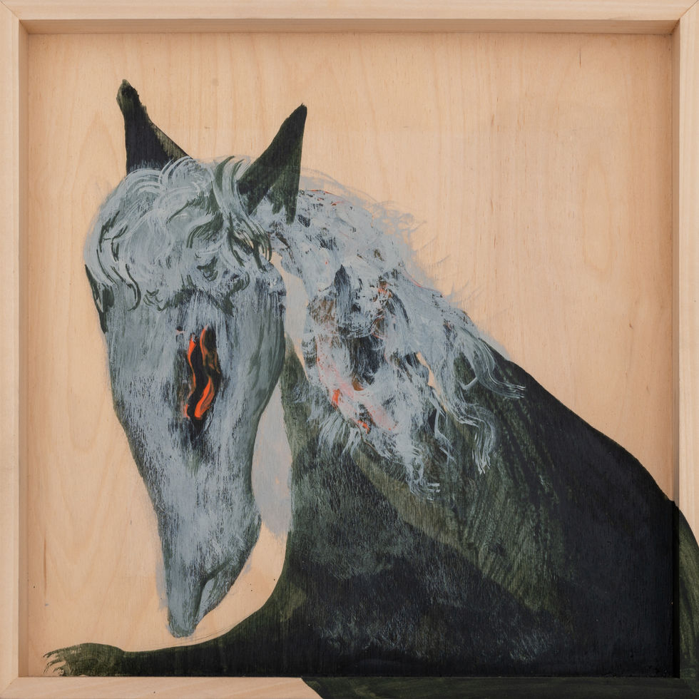 Melancholie / Melancholia, 30 x 30 cm, Akryl na dřevě, Acrylic on wood, 2024