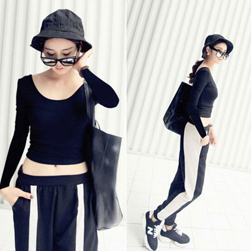 Thumbnail: White Long Sleeved Korean Short Shirt - 30127
