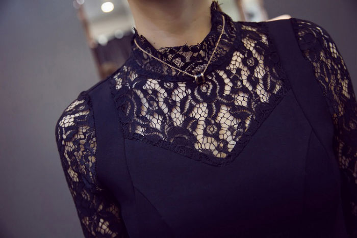 Thumbnail: Lace Long Sleeved Dress