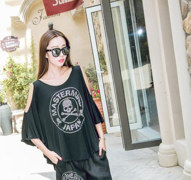 Black Mastermind Skull Bat Sleeved Dew Shoulder - 28799BK