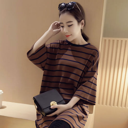 Striped Short Sleeved Loose T-Shirt ( SOLD OUT )