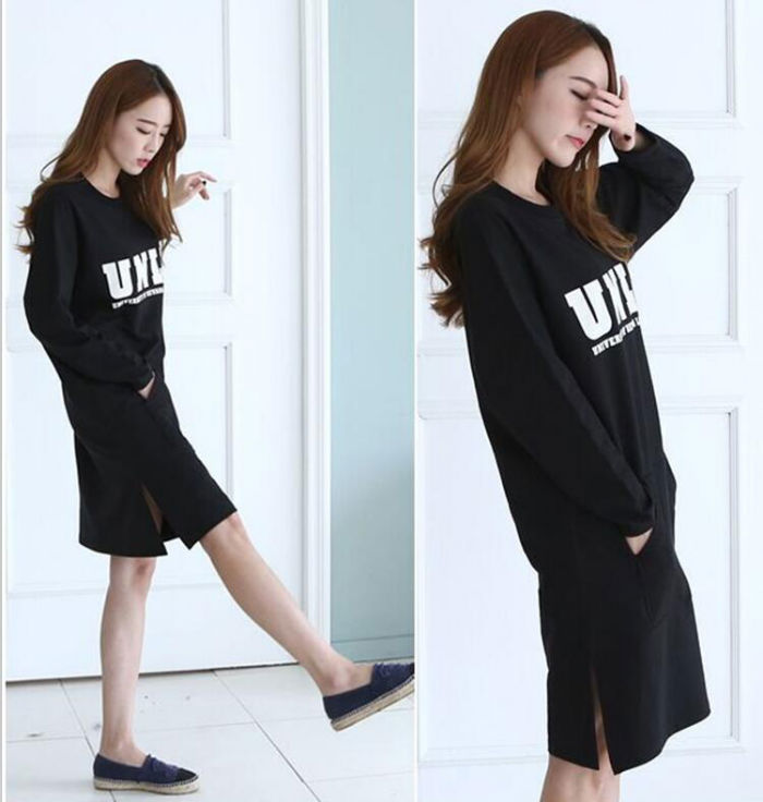 Black UNLV Long Sleeved Shirt Dress