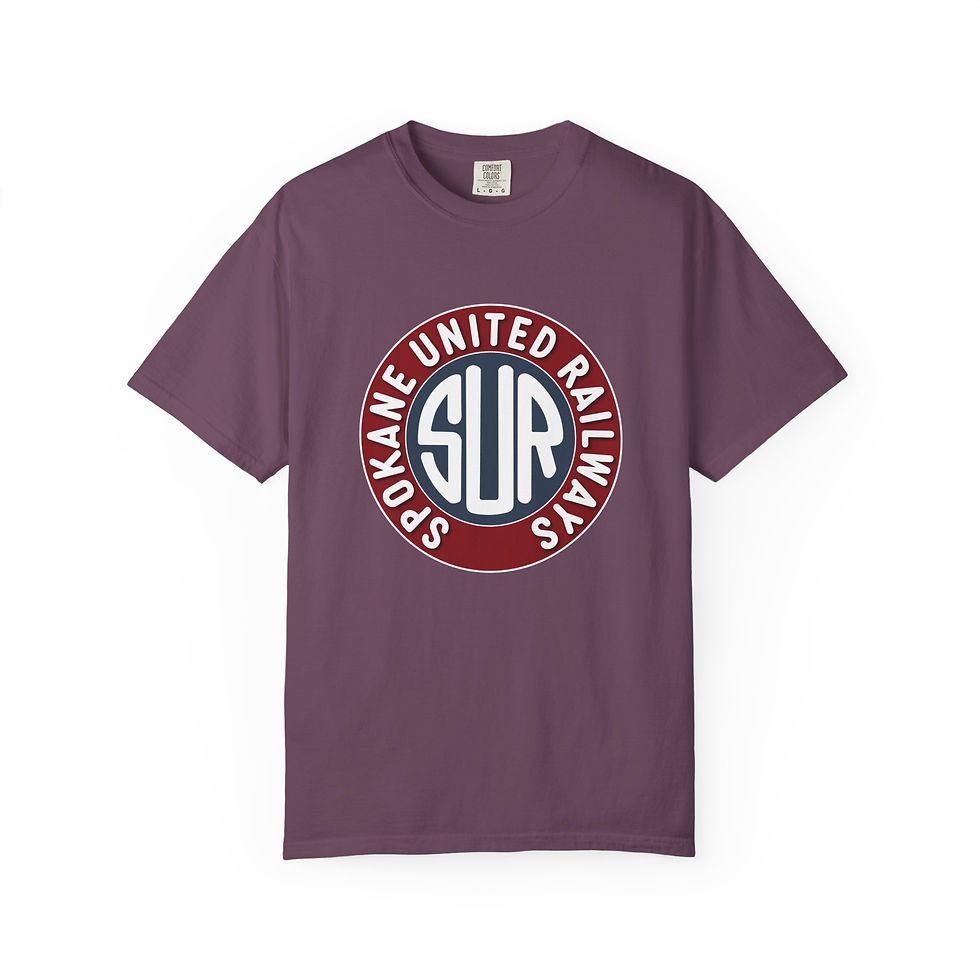 Thumbnail: Spokane United Railways - Unisex Garment-Dyed T-shirt