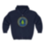 Thumbnail: Spokane City Lines Vintage Logo Zip Hoodie — Retro Trolley Design