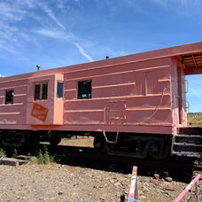 This bay window caboose was built by the Milwaukee Road shops in 1941. It last served on the St. Maries River Railroad and was acquired by the museum in 1994. A fully crewed caboose was required for rail safety until the 1980s.