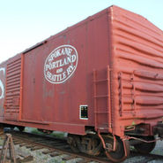 This is a 40-foot steel boxcar that was built by the Great Northern in 1948 and was the mainstay of US railroads until the 1960s. These cars were typically used to transport bulk commodities, such as coal or even vehicles.