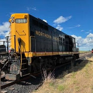 A Summer 2024 arrival, all the way from Honesdale, PA, this Northern Pacific GP9 donated all useable parts to other projects and will be restored for static display at the museum. Built in July 1957, it eventually became NY&GL #1268. Thanks to Klarr Locomotive Industries and the Promontory Chapter of the NRHS for their partnership.