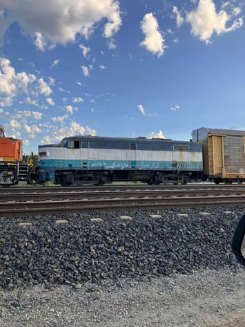 SP&S FA - 1 Locomotive in transit to the museum