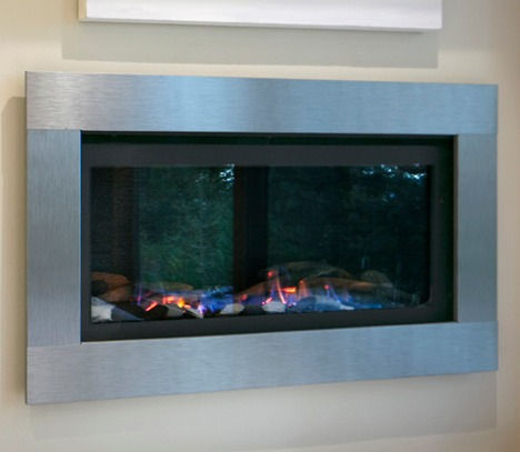 Mid-Century Modern Bath Fireplace