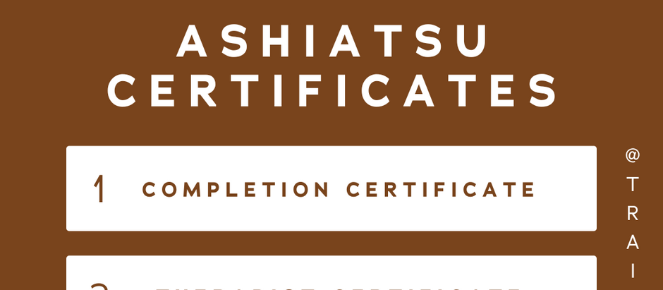 Ashiatsu Credentials : How to Earn Three Types of Certificates Through Training and Practice