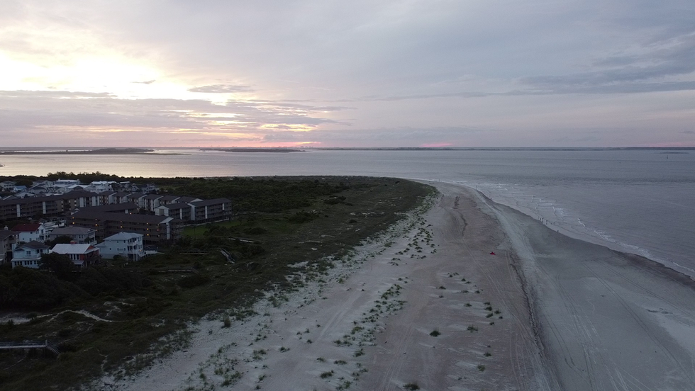 Drone landscape photo in Tybee Island, Georgia