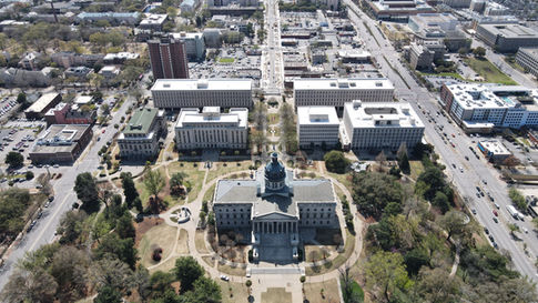 Drone landscape photo in Columbia, South Carolina
