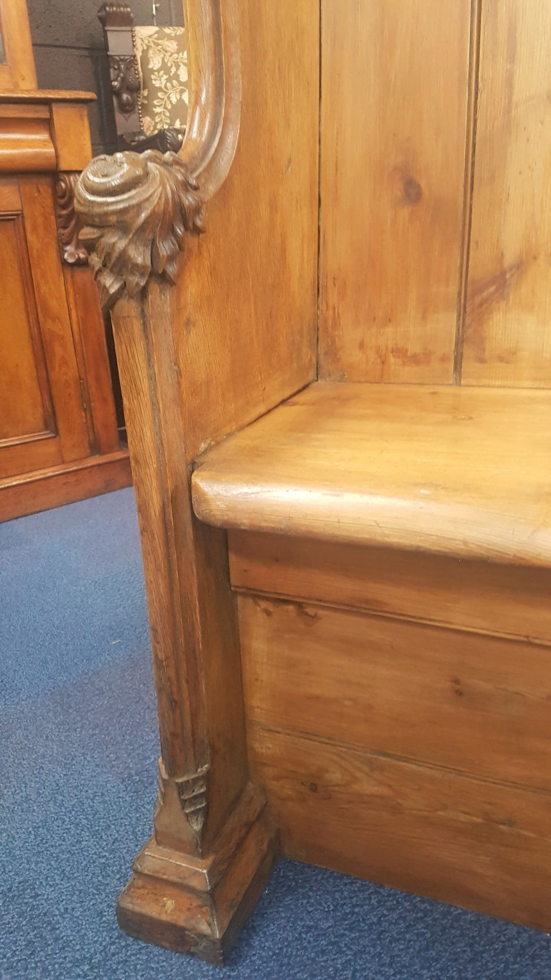 Thumbnail: Victorian Pine Pew Bench seat