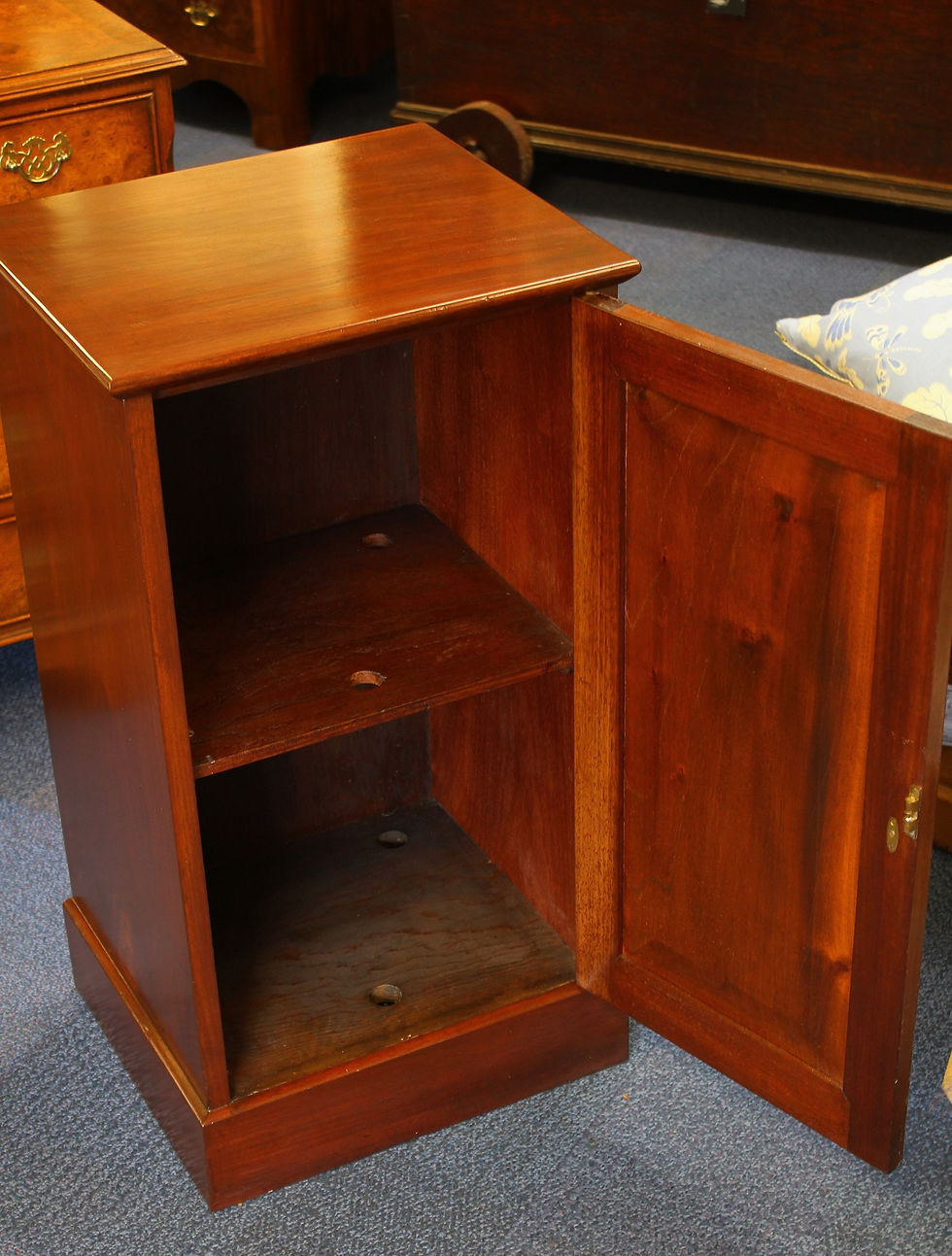 Thumbnail: 19thC Flame Flame Mahogany Bedside Cabinet
