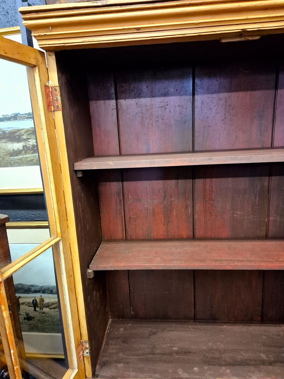 Thumbnail: Vintage Pine Glazed Display cabinet