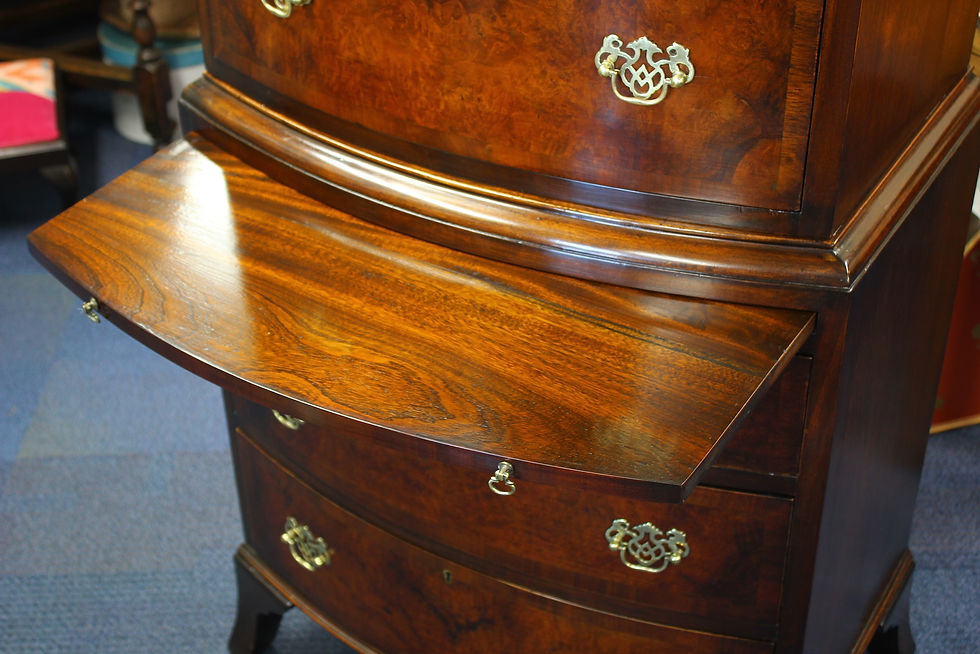 Thumbnail: Burr Walnut Tallboy Chest of Drawers