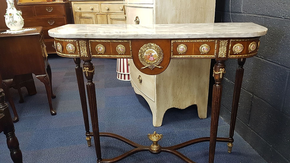 Quality French Marble Top Console Table