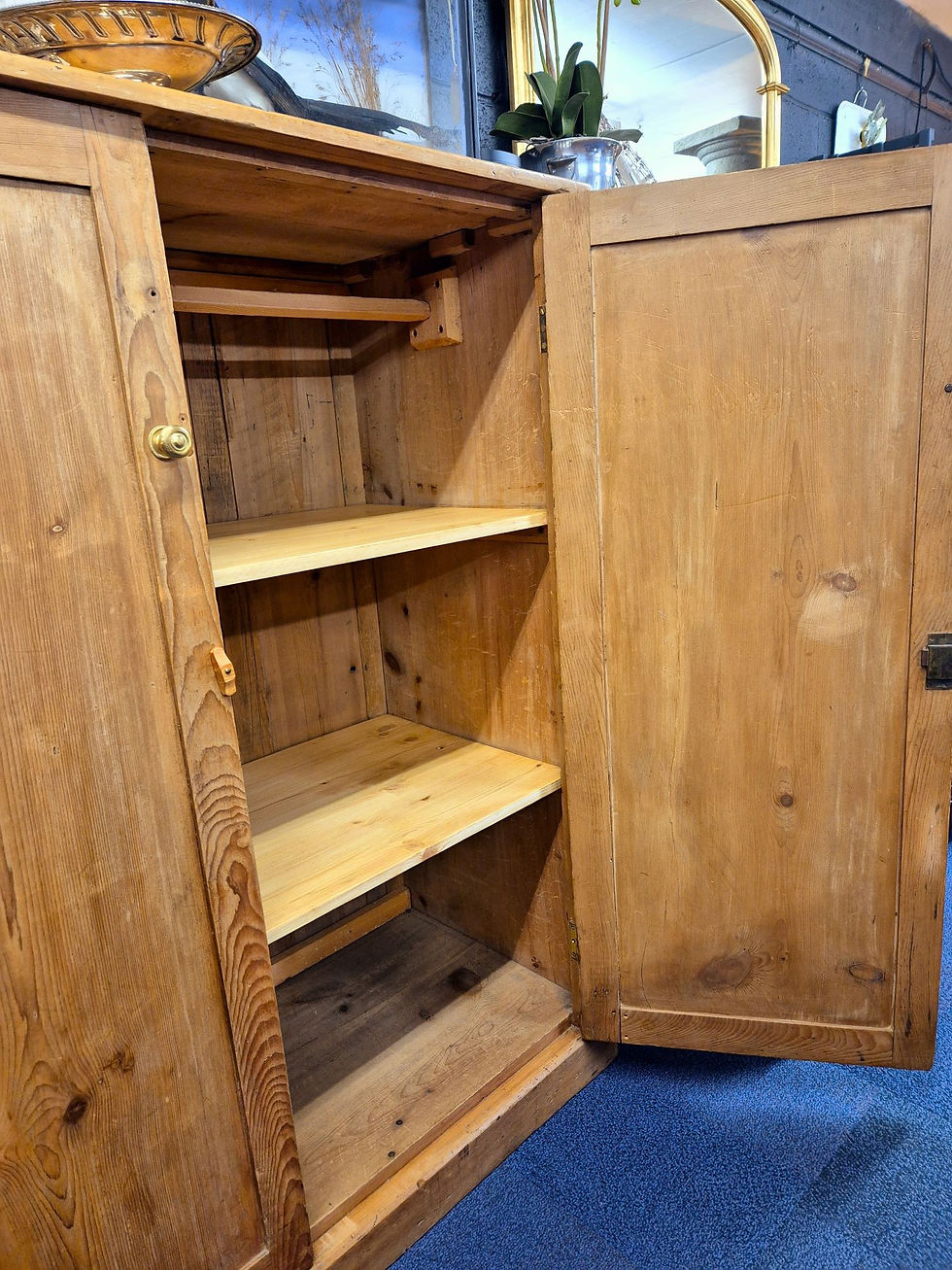 Thumbnail: Large Vintage Pine Cupboard or Wardrobe