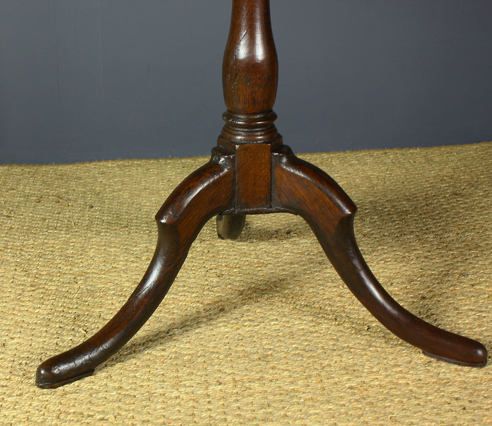Thumbnail: Georgian Oak Tilt Top Bird Cage Table