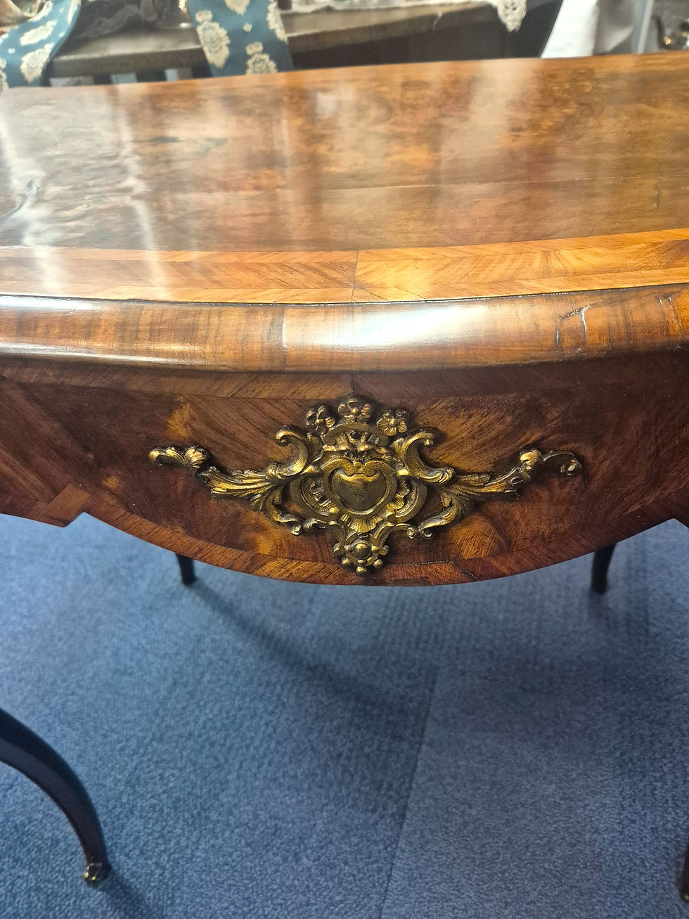 Thumbnail: 19th Century French Walnut & Inlaid Writing/Hall table