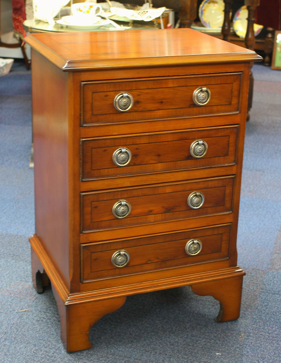 Lovely Yew Small Chest of Drawers