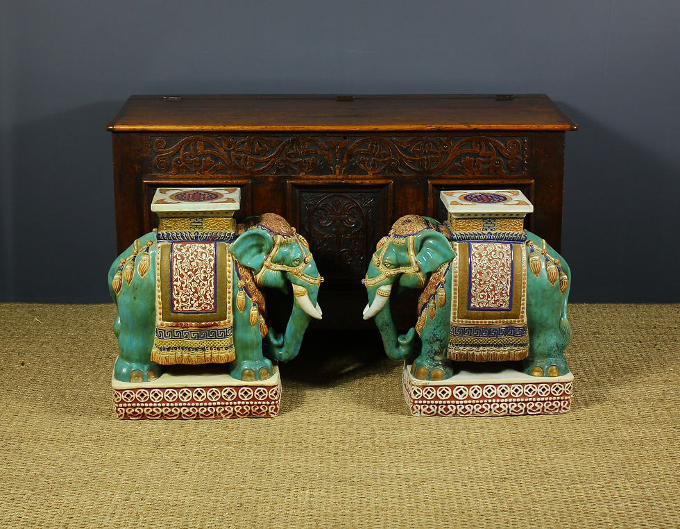Thumbnail: Quality Asian Ceramic Elephant Seats/Stands