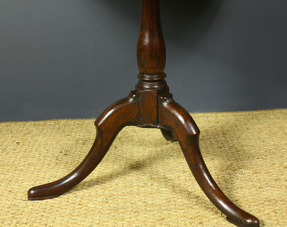 Thumbnail: Georgian Oak Tilt Top Bird Cage Table