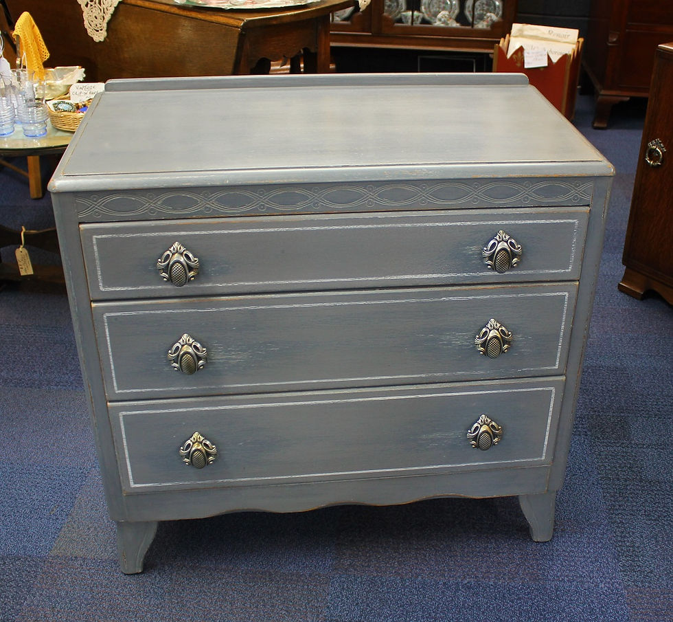 Thumbnail: 20th Century 3 Drawer Chest with Later Paint Finish