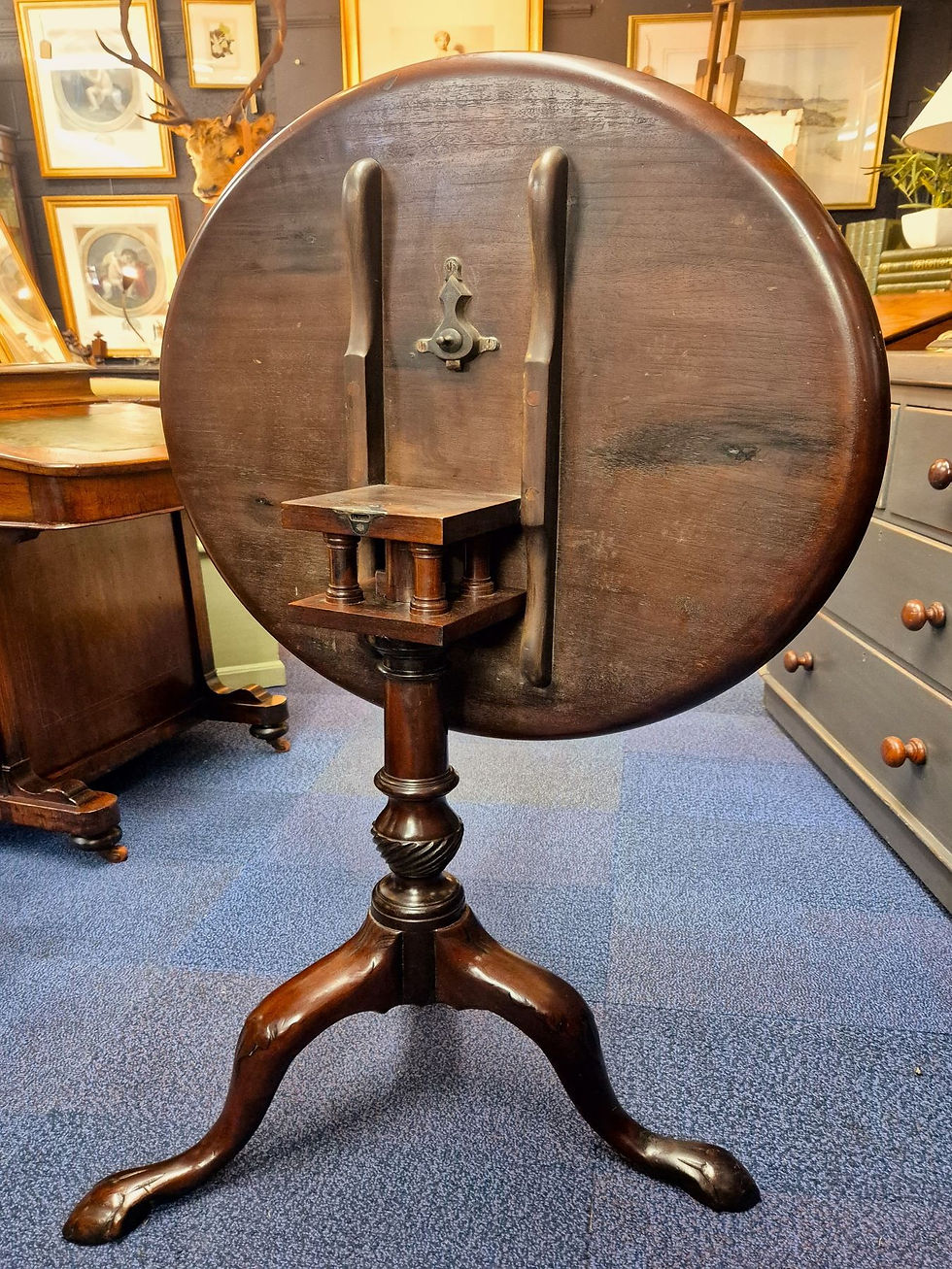 Thumbnail: Georgian Mahogany Bird Cage Tilt table