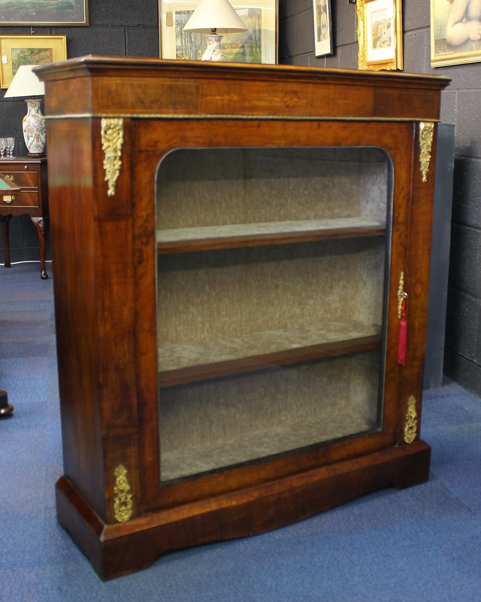 Thumbnail: Victorian Inlaid Walnut Pier Cabinet