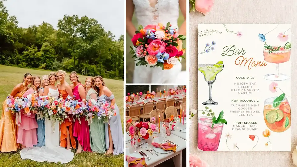 Astuce pour un mariage pep's : choisir des accessoires colorés à Lille.