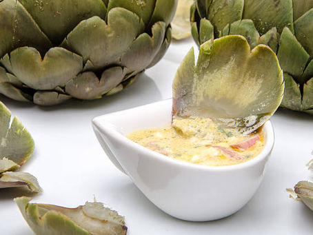 Artichaut vinaigrette et œufs