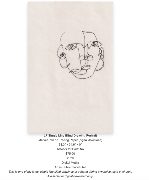 LF Single Line Blind Drawing Portrait