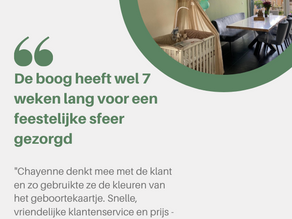 De boog heeft wel 7 weken lang voor een feestelijke sfeer gezorgd