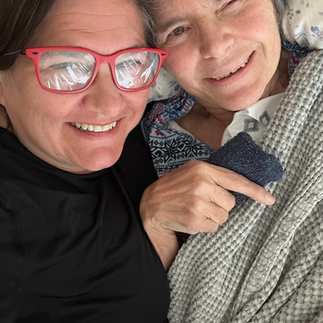 kim holding her mom Marlene