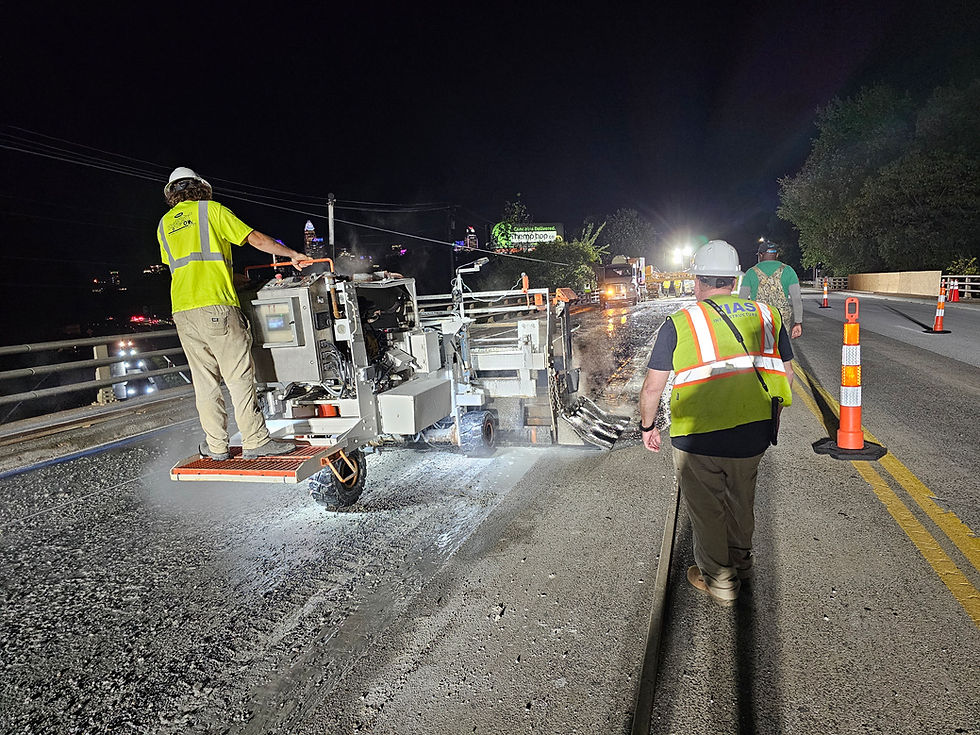 Hydrodemolition on Beatties Ford Road - Bridge Preservation Project