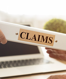 Lawyers filed a claims document of the customer to the insurance company. insurance claim