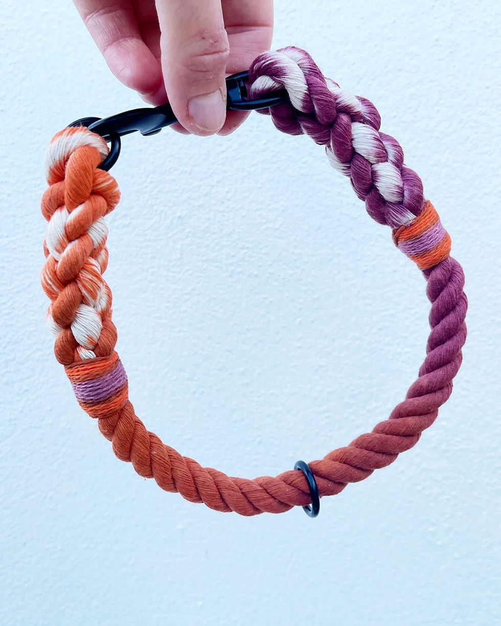 Pumpkin Spice Rope Collar