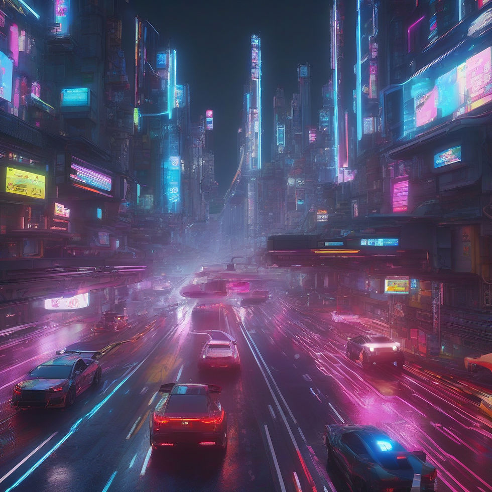Cyberpunk traffic visualization