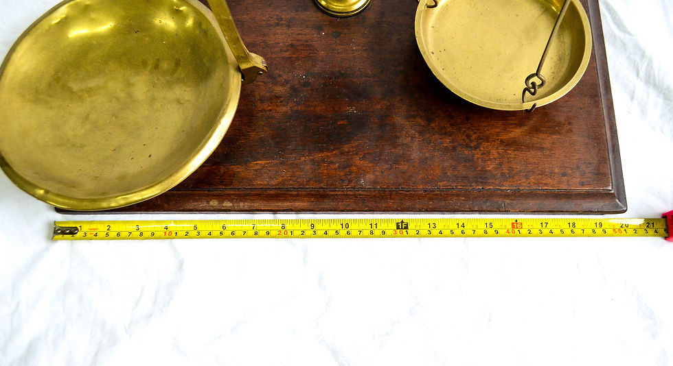 Thumbnail: ANTIQUE ENGLAND GENERAL STORE BRASS SCALE