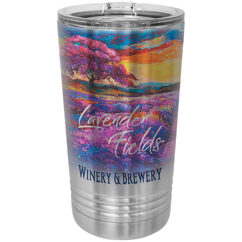 Polar Camel Sublimation 16 oz Pint with Slider Lid in Stainless Steel - engraved sample shown (example engraving)