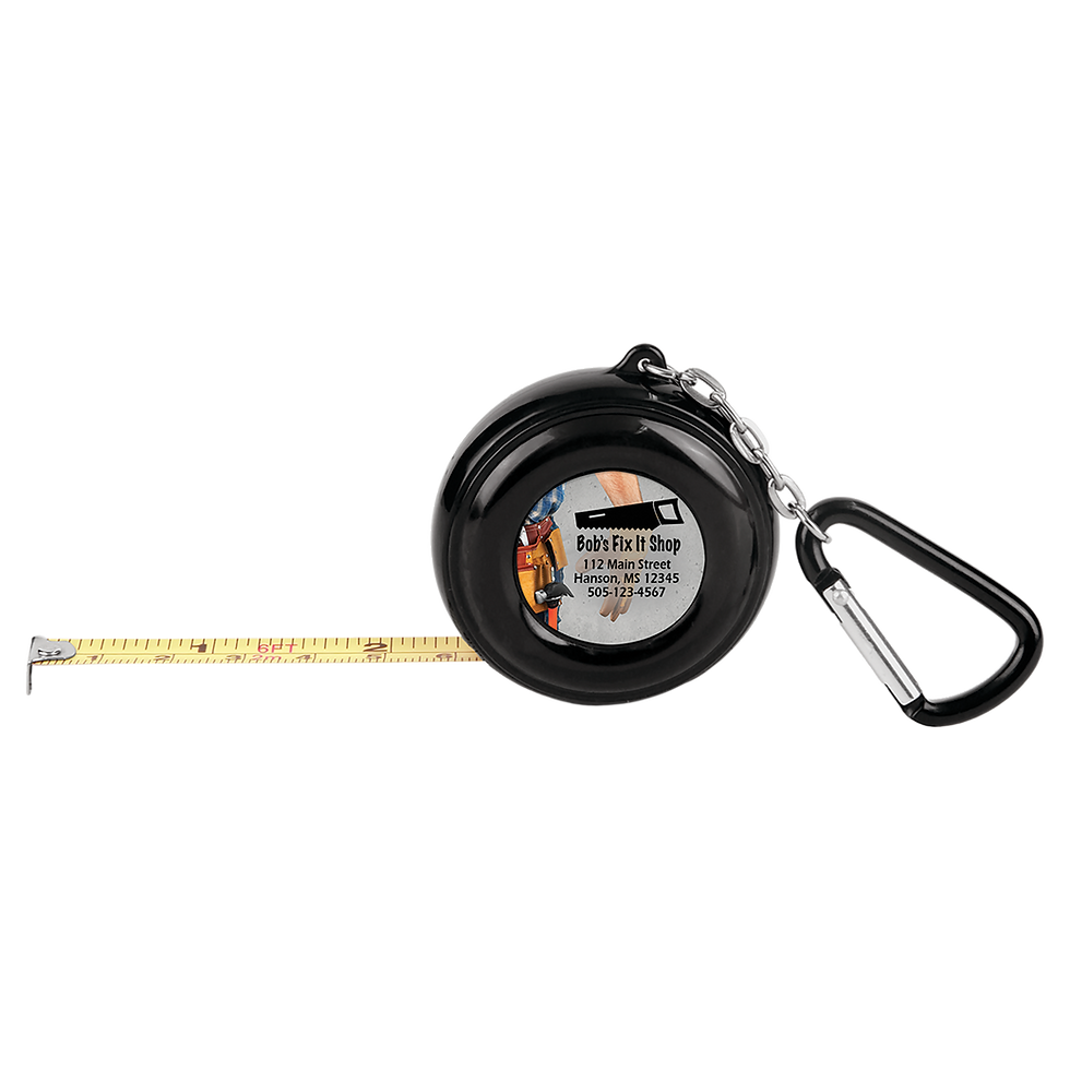 Tape Measure Keychain in 6ft - engraved sample shown (example engraving)