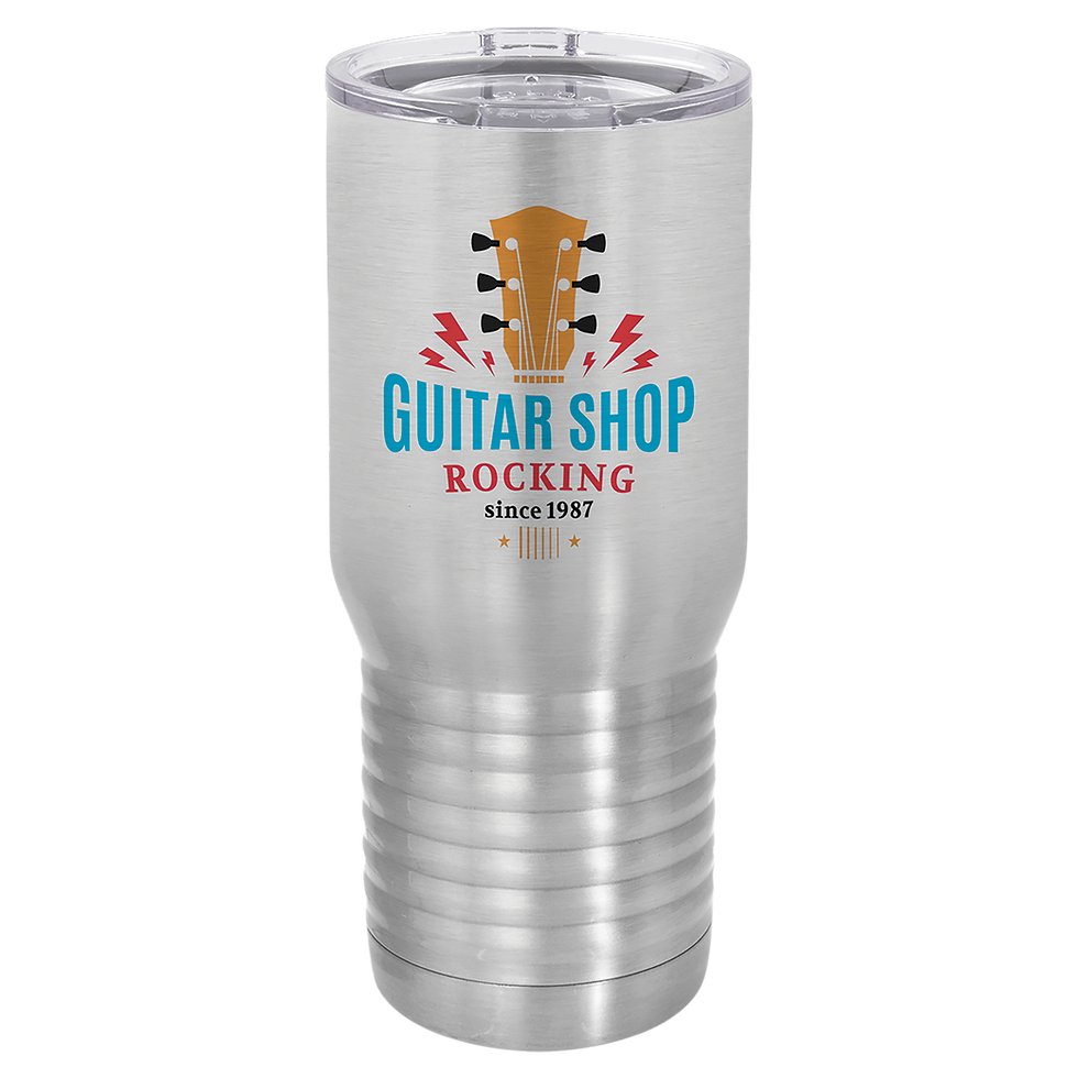 Polar Camel Sublimation 20 oz Tall Tumbler in Stainless Steel - engraved sample shown (example engraving)