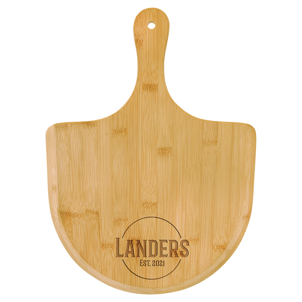 Bamboo Pizza Board - engraved sample shown (example engraving)