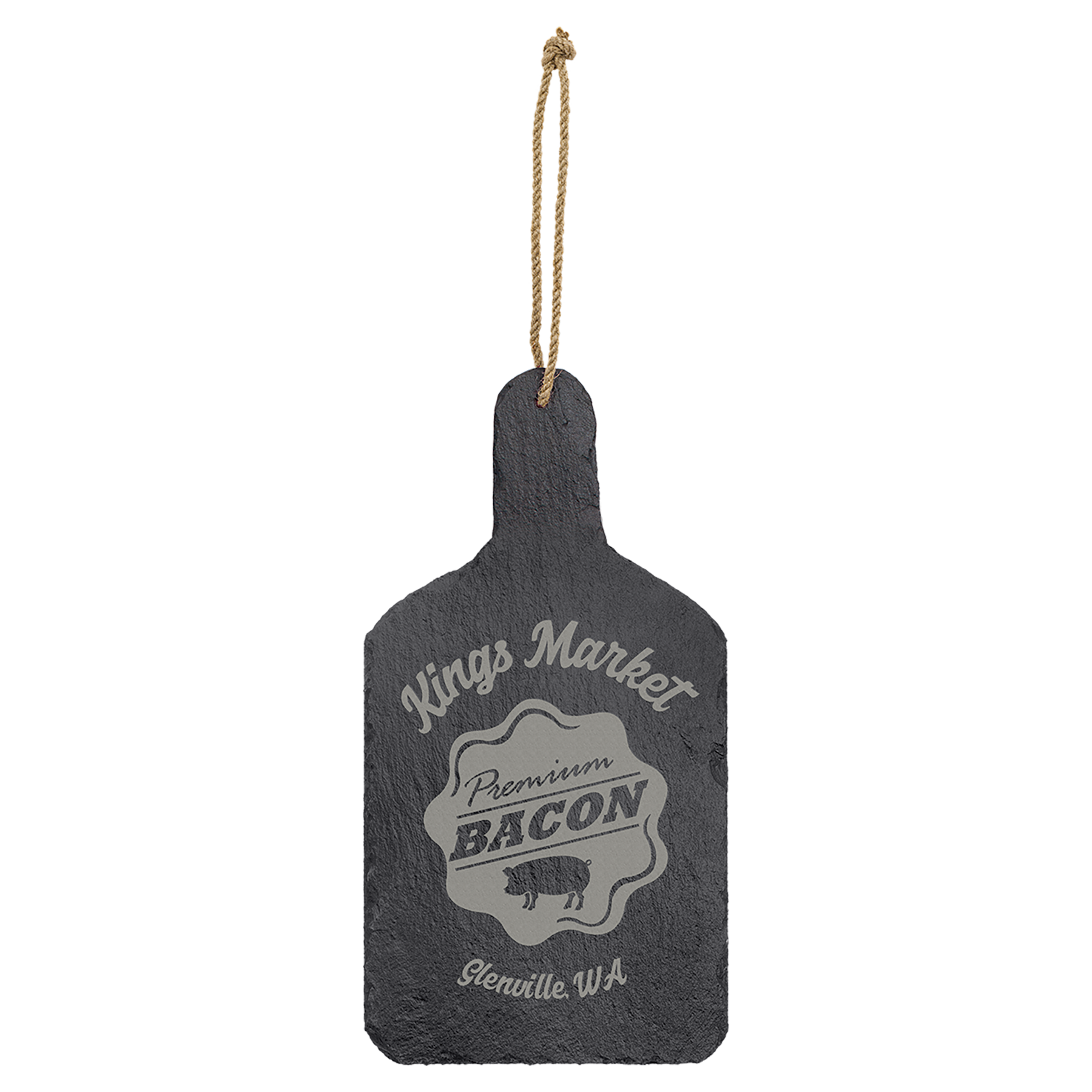 Slate Paddle Cutting Board - engraved sample shown (example engraving)