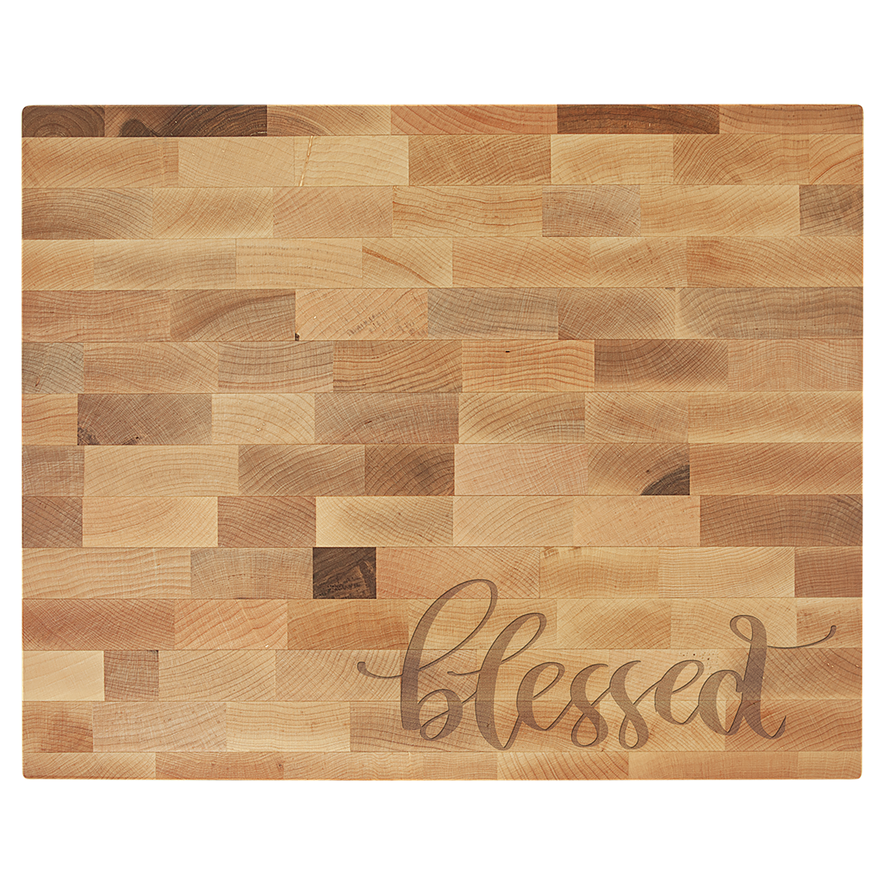 Maple Butcher Block Cutting Board in 16x13x1.5" - engraved sample shown (example engraving)