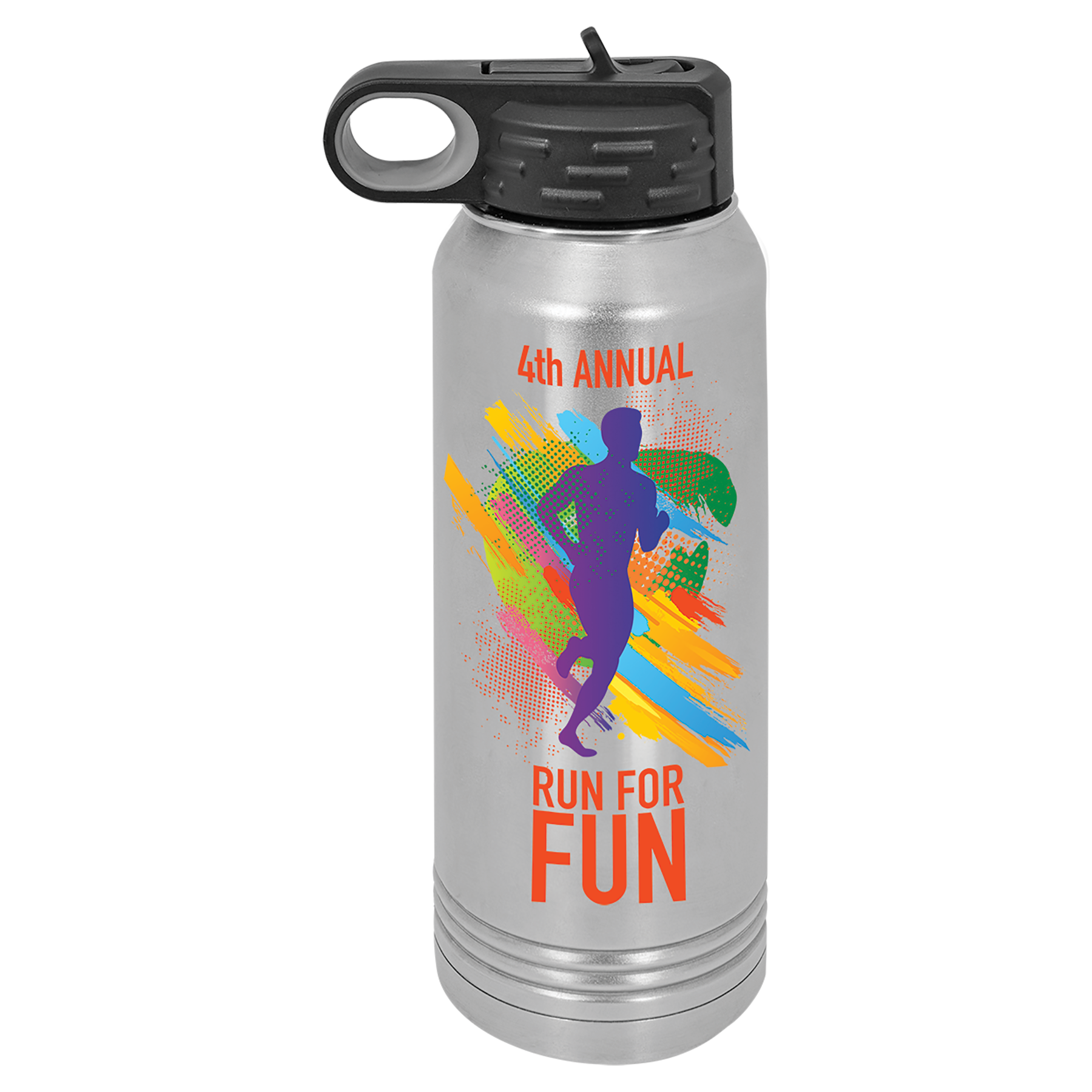 Polar Camel Sublimation 30 oz Water Bottle in Stainless Steel - engraved sample shown (example engraving)