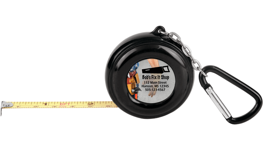Tape Measure Keychain in 6ft - complete view