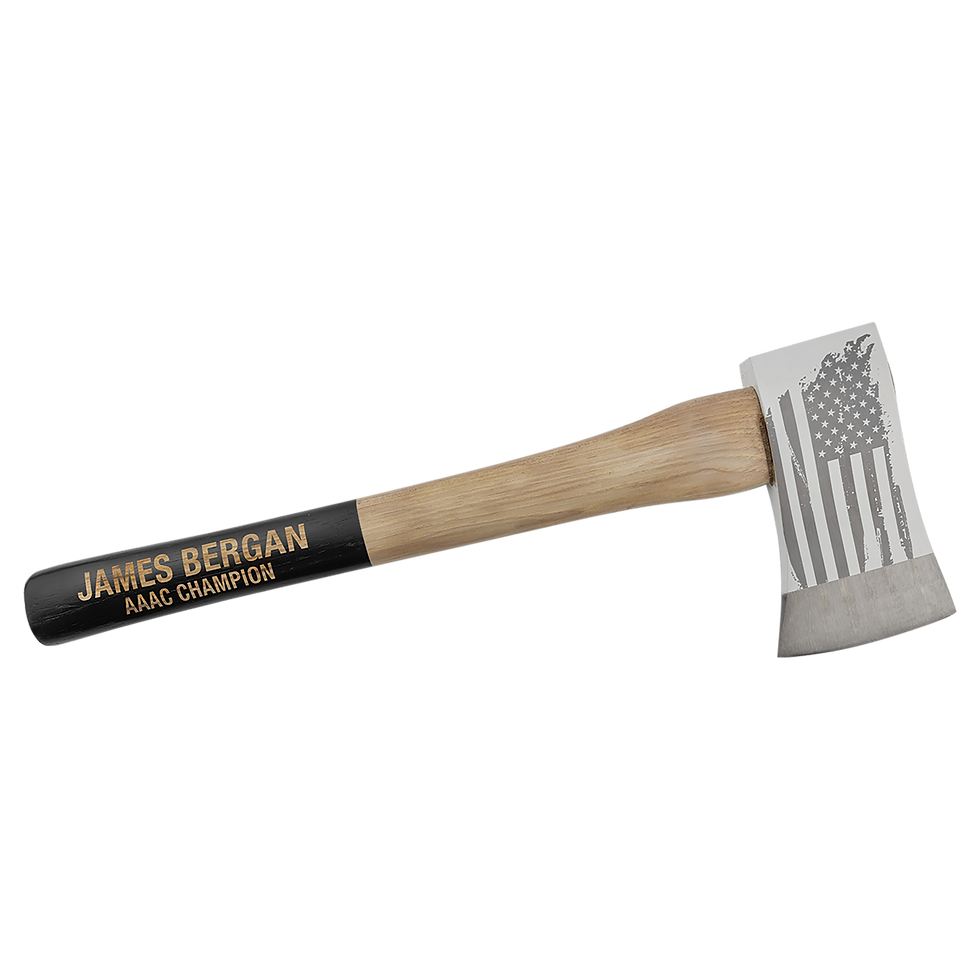 Bison River 16" Tournament Throwing Axe - engraved sample shown (example engraving)
