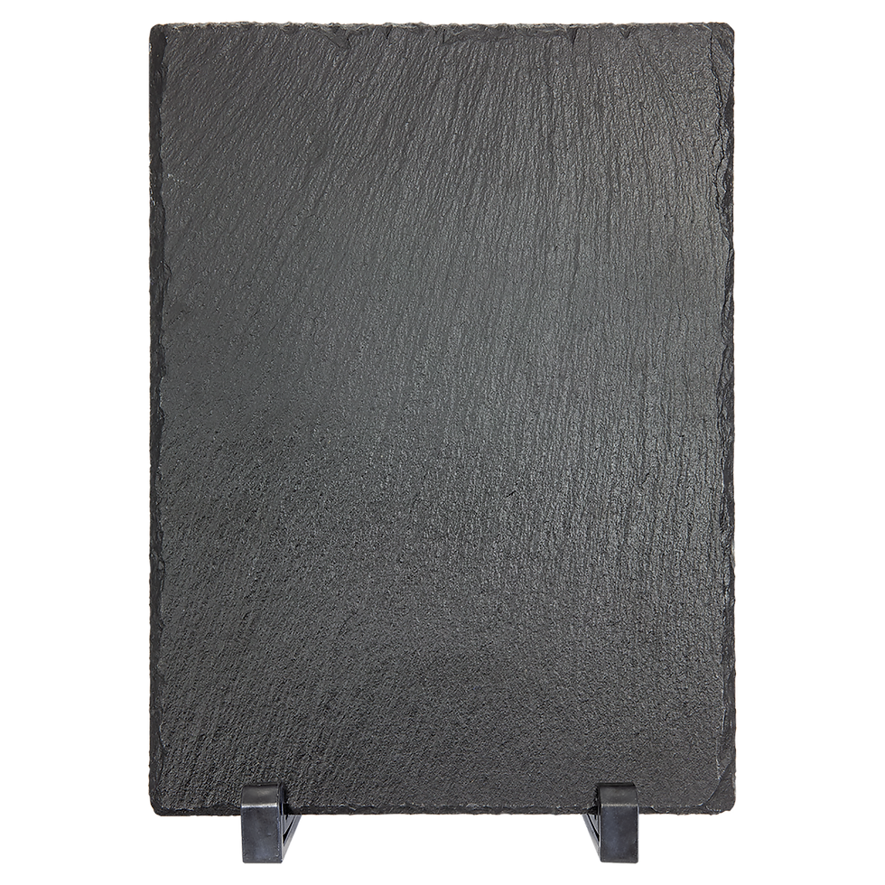 Rectangle Laser Slate with Stand in 5x7" - blank product, shown without engraving